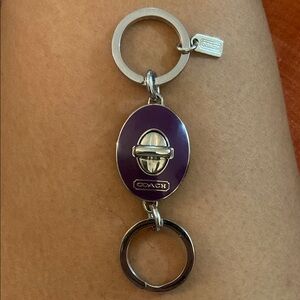 NWOT Coach Purple and Silver Keychain